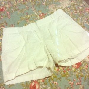 J. Crew 4” white Chino shorts